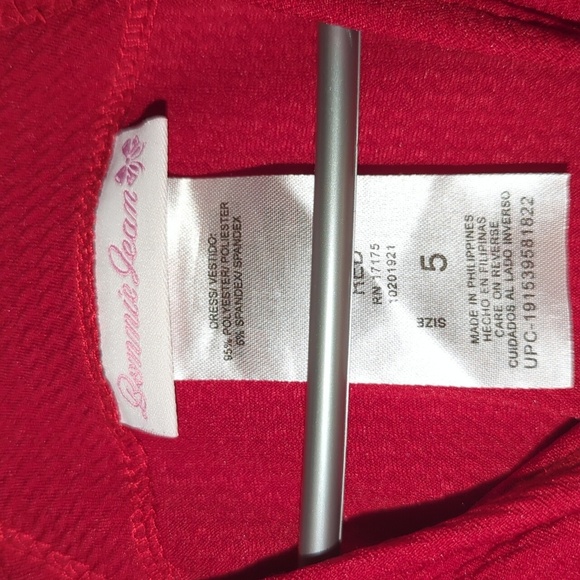 Like New Bonnie Jean Girl Red Cross Cross Back Dress - Picture 3 of 5